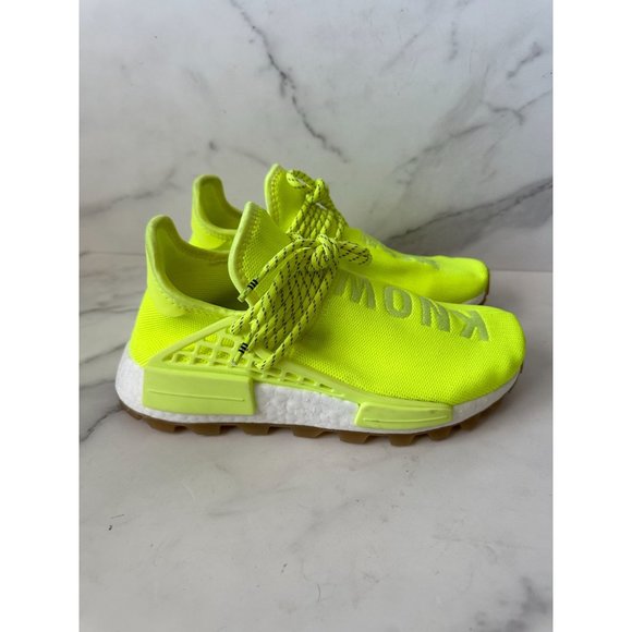 adidas Shoes - ADIDAS Originals x Pharrell Williams Men's NMD Hu PRD Neon Yellow Trainers Sneak